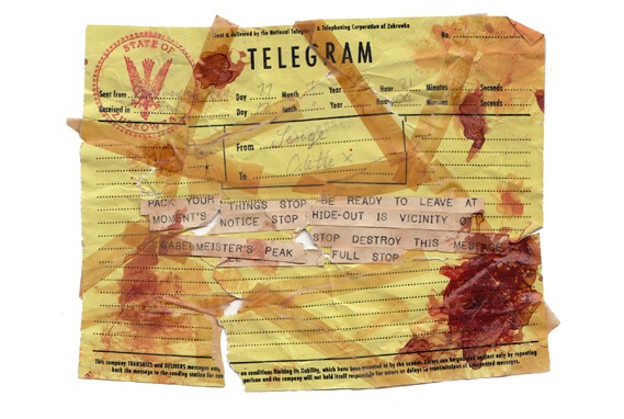 Bloodstained Telegram from Grand Budapest Hotel